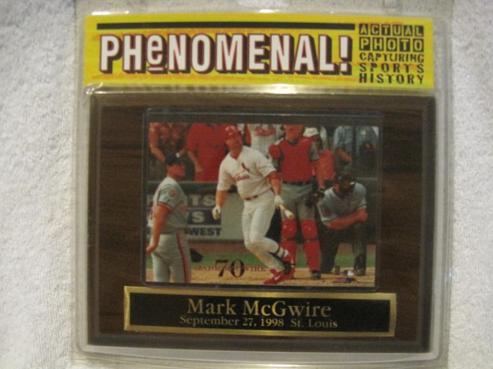 New Sealed Mark McGwire Wood Plaque 70th Home Run Sept. 27,1998 St. Louis 70
