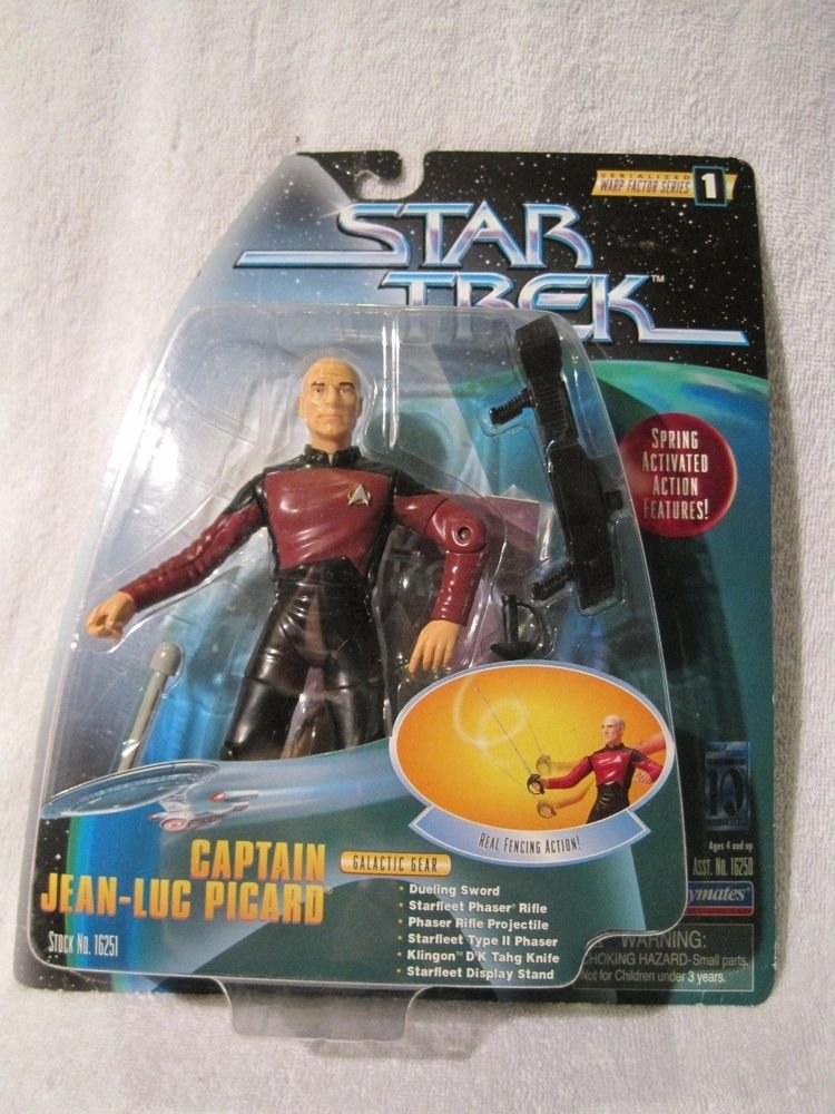 Star Trek Picard 6" Warp Factor Series 1997 Spring Activated Galactic Gear