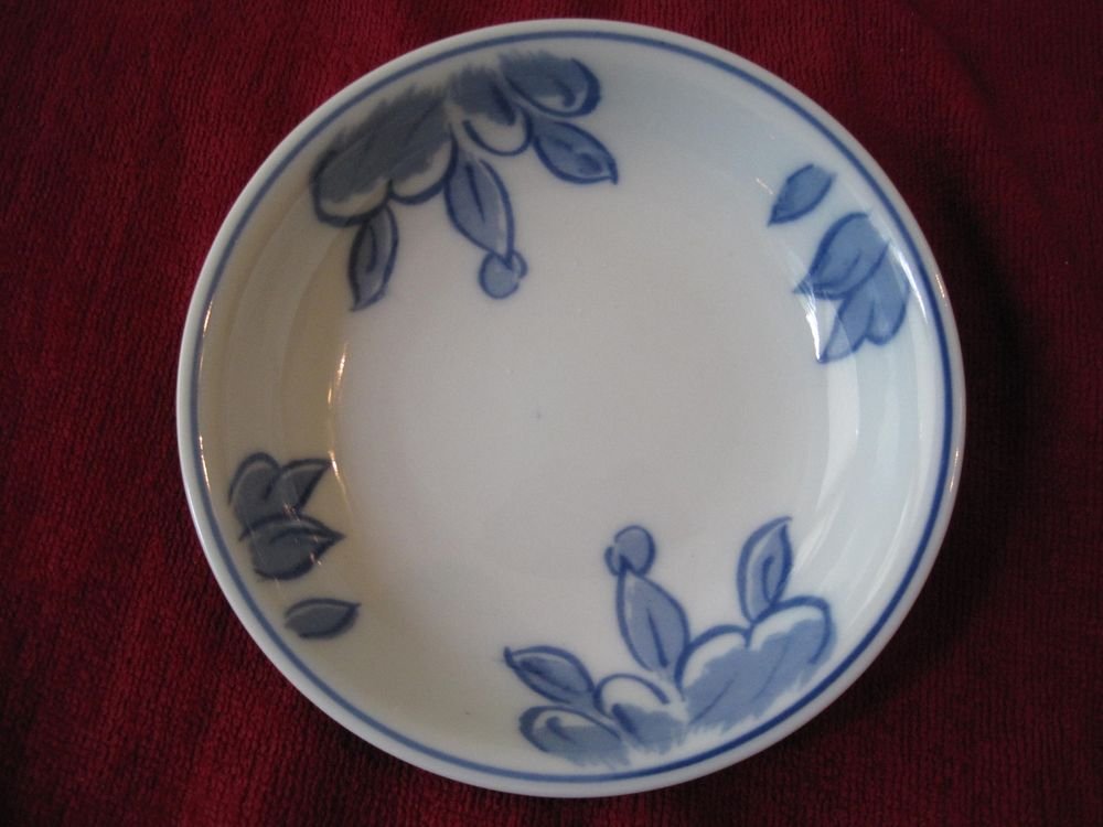 Williams Sonoma IDG Blue/White Dish Plate Dessert Fruit Sauce Cereal