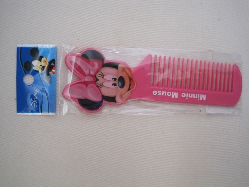 Disney Minnie Mouse Licensed Hair Comb Pink 5" Inches USA Seller