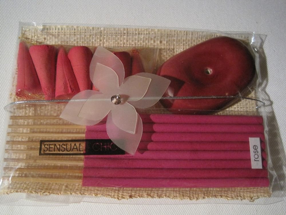 Rose 15pcs Incense Spa Stick/Cone Gift Aroma Fragrance with Holder-USA Seller
