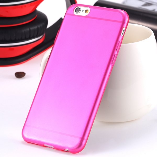 I6 Super Flexible Clear Tpu Case For Iphone 6 4.7Inch Slim Crystal 2024442787-8-Thin hot pink