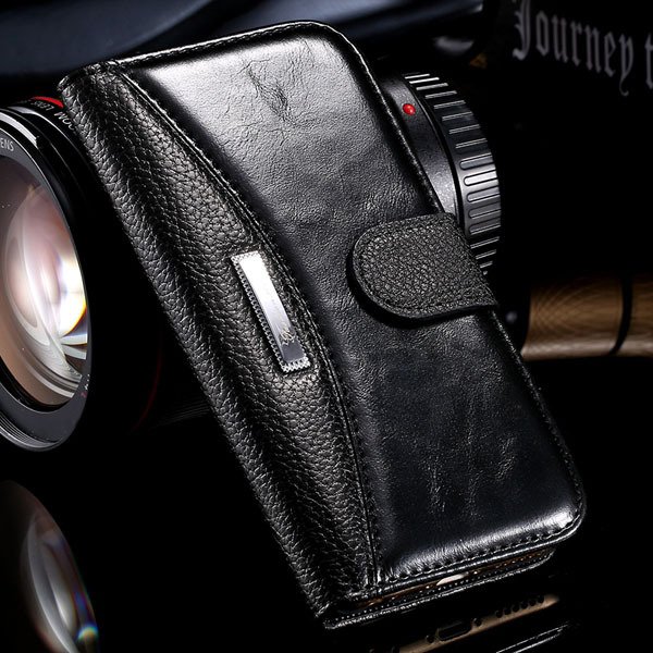 Business Wallet Cover For Iphone 6 Plus 5.5Inch Leather Case Full 32249829374-1-black