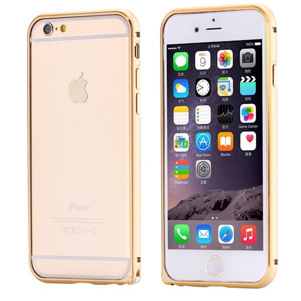 Ultra Thin Metal Frame Bumper For Iphone 6 4.7Inch Slim Bumper Gol 32247866213-5-gold