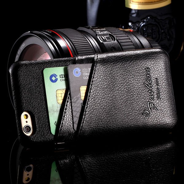 I6 Plus Card Bag Case Genuine Leather Cover For Iphone 6 Plus 5.5I 32267673862-1-black