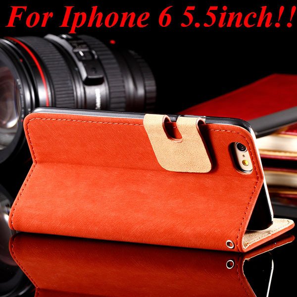 I6 Full Protect Case Pu Leather Cover For Iphone 6 4.7Inch/5.5Inch 32235673767-8-red for plus