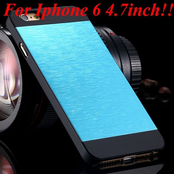 I6/6Plus Aluminum Shiny Metal Brush Hard Cover For Iphone 6 4.7Inc 32232320776-12-sky for iphone 6