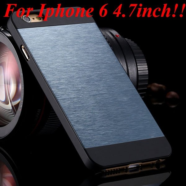 I6/6Plus Aluminum Shiny Metal Brush Hard Cover For Iphone 6 4.7Inc 32232320776-16-navy for iphone 6