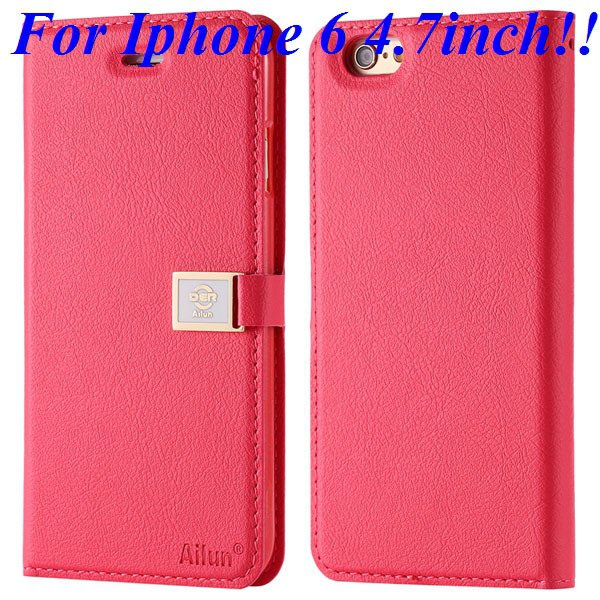 I6/6 Plus Premium Pu Leather Case Original Ailun Branded Full Cove 32229520892-6-rose for iphone 6