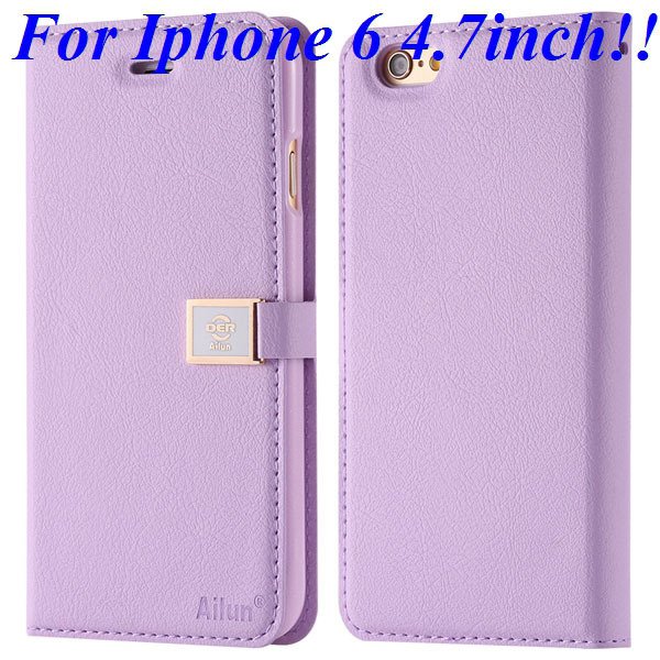 I6/6 Plus Premium Pu Leather Case Original Ailun Branded Full Cove 32229520892-7-purple for iphone 6