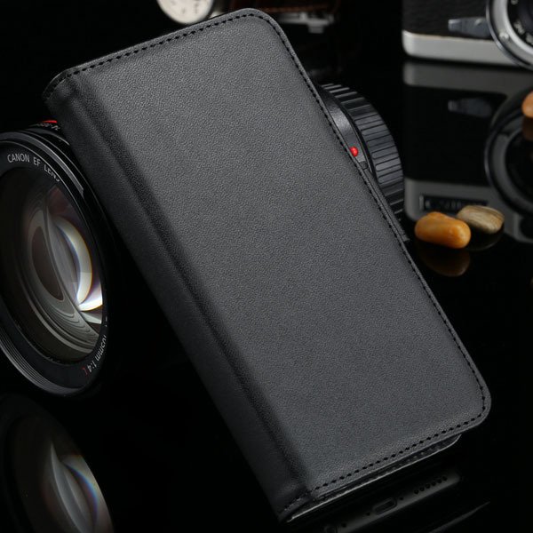 Classic Pu Leather Folded Cover For Iphone 6 4.7'' Case Plain Weav 2017128012-1-black