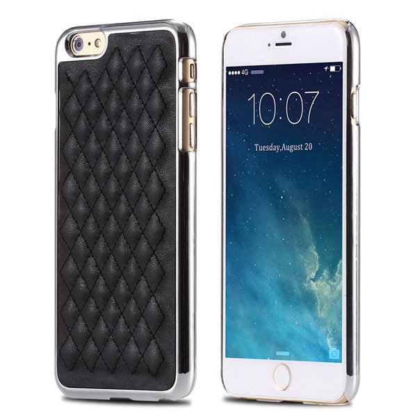 I6 Luxury Pu Leather Case Back Phone Cover For Iphone 6 4.7Inch Sl 32236842197-3-black and silver