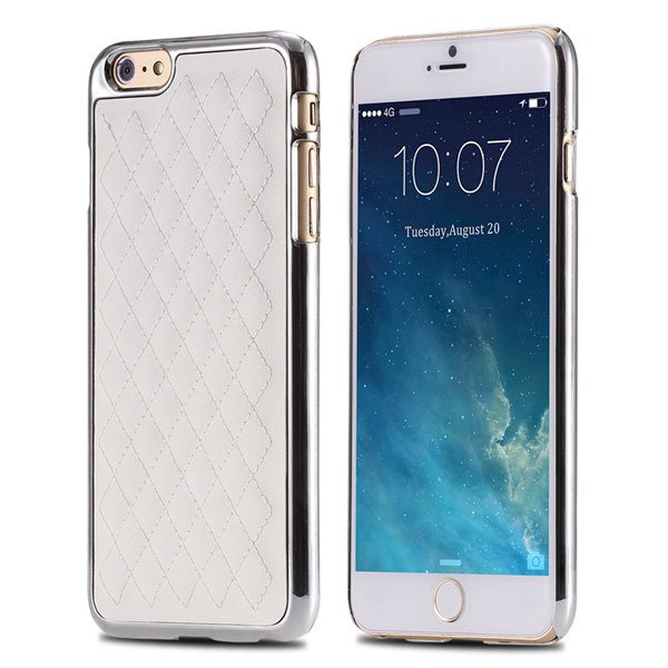 I6 Luxury Pu Leather Case Back Phone Cover For Iphone 6 4.7Inch Sl 32236842197-4-white and silver