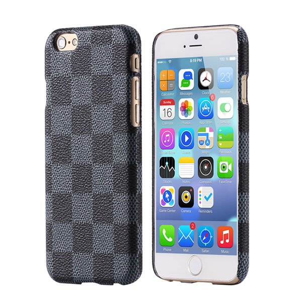Classic Grid Grain Back Case Cover For Iphone 6 Plus 5.5Inch Ultra 32245532133-1-gray