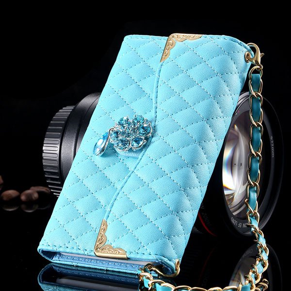 I6 Plus Bling Diamond Wallet Case Full Cover For Iphone 6 Plus 5.5 32267565100-4-sky blue