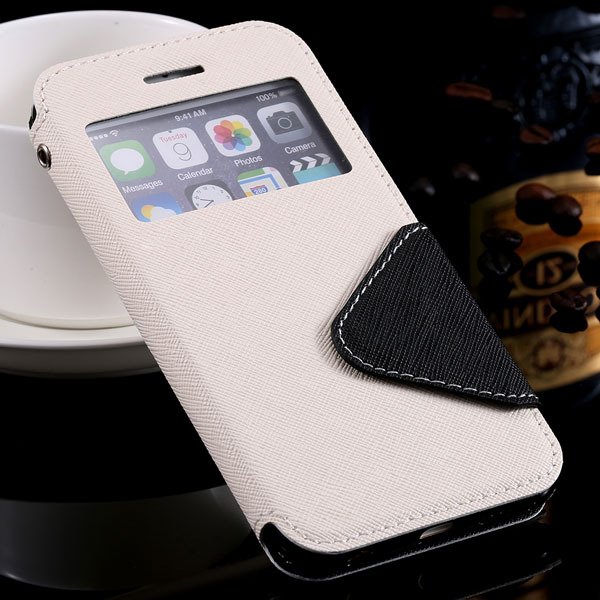 I6 Plus Flip Case Pu Leather Window Cover For Iphone 6 Plus 5.5Inc 32272022930-6-white