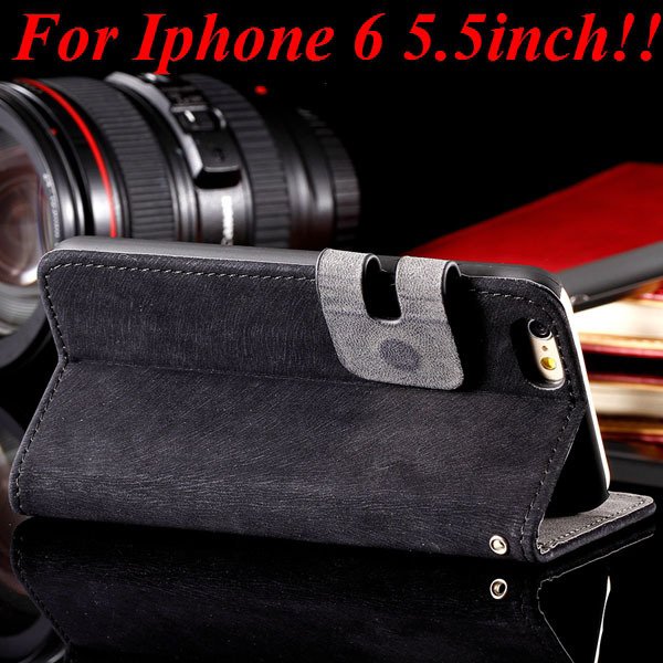 I6 Plus Flip Case Top Quality Full Cover For Iphone 6 Plus 5.5Inch 32235685915-1-black