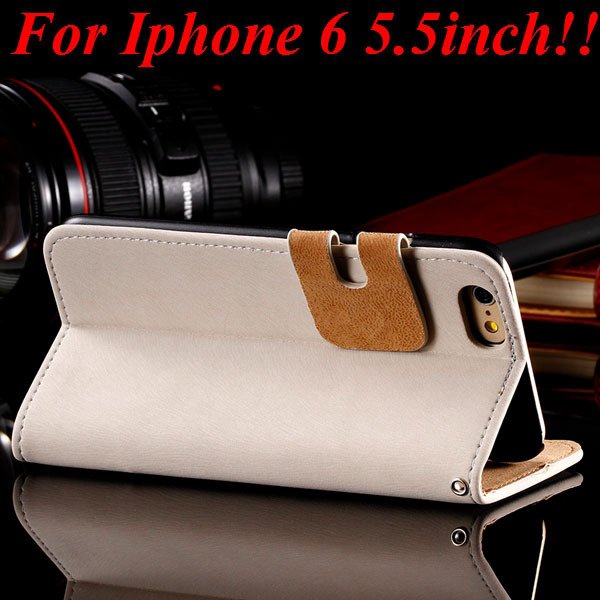 I6 Plus Flip Case Top Quality Full Cover For Iphone 6 Plus 5.5Inch 32235685915-2-white