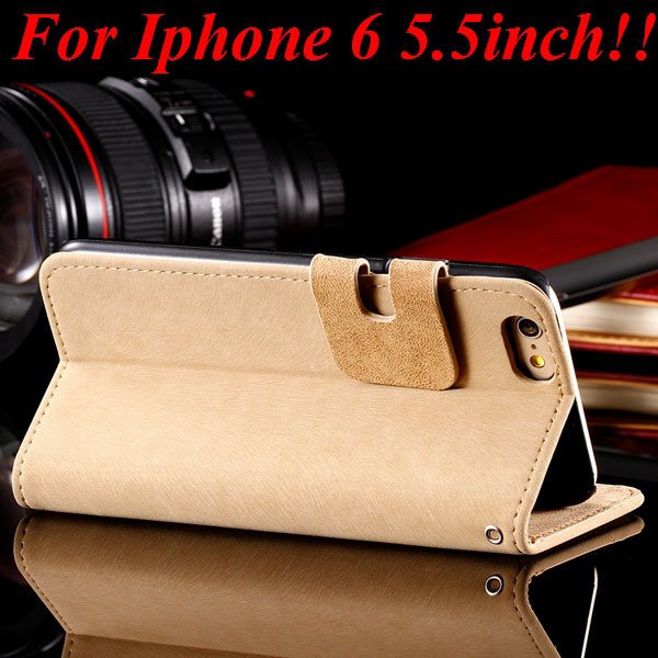 I6 Plus Flip Case Top Quality Full Cover For Iphone 6 Plus 5.5Inch 32235685915-4-beige