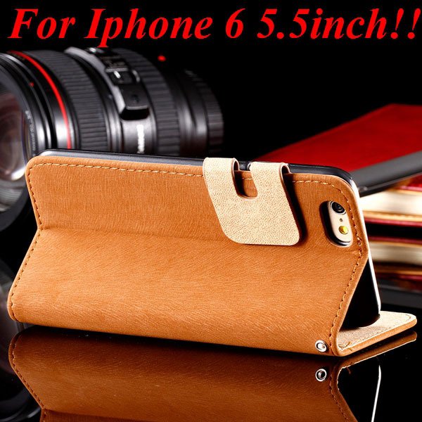 I6 Plus Flip Case Top Quality Full Cover For Iphone 6 Plus 5.5Inch 32235685915-5-brown