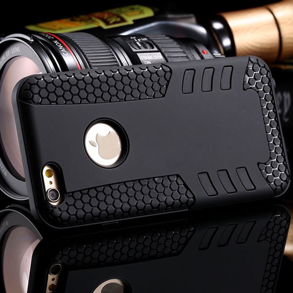Anti-Knock Rocket Back Case For Iphone 6 4.7Inch Hard Pc Frame + S 32249540997-4-black