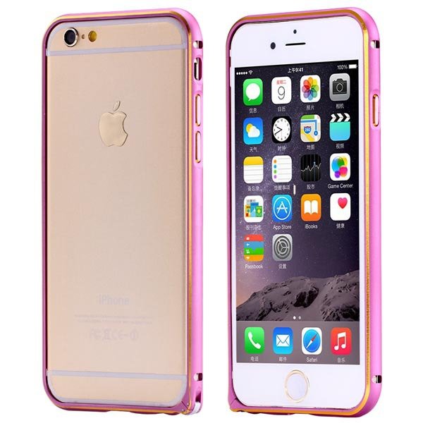 Luxury Ultra Thin Metal Frame Cell Phone Case For Iphone 6 4.7Inch 32247645075-2-pink