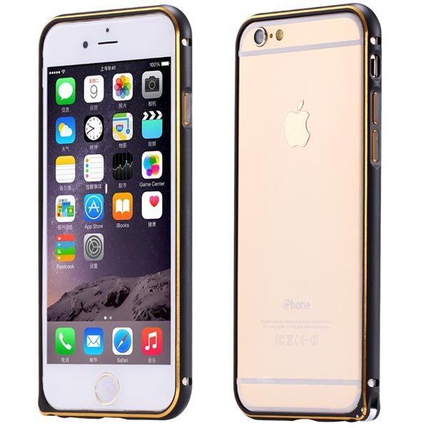 Luxury Ultra Thin Metal Frame Cell Phone Case For Iphone 6 4.7Inch 32247645075-6-black