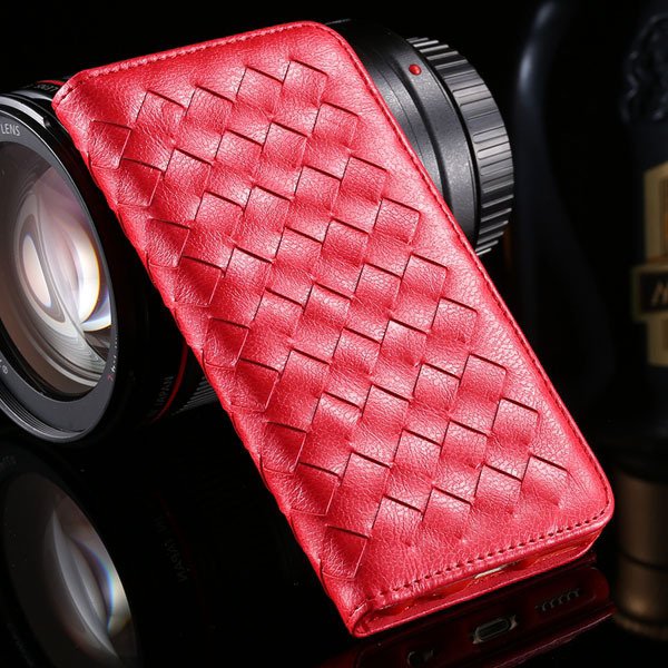 I6 Weaving Case Flip Magnetic Wallet Cover For Iphone 6 4.7Inch Fu 32270042535-3-red