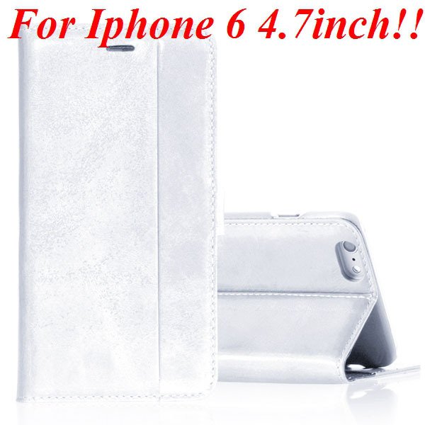 I6 Genuine Leather Case Flip Cover For Iphone 6 4.7Inch Full Pouch 32236273852-4-white