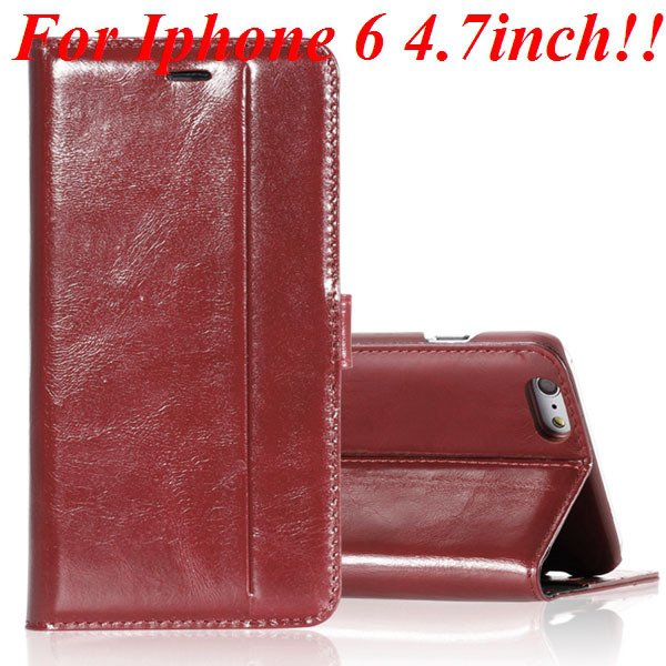 I6 Genuine Leather Case Flip Cover For Iphone 6 4.7Inch Full Pouch 32236273852-5-brown