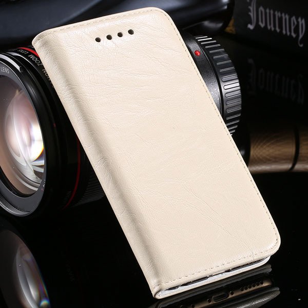 Magnetic Protect Flip Cover For Iphone 6 4.7Inch Genuine Leather C 32249949350-3-beige