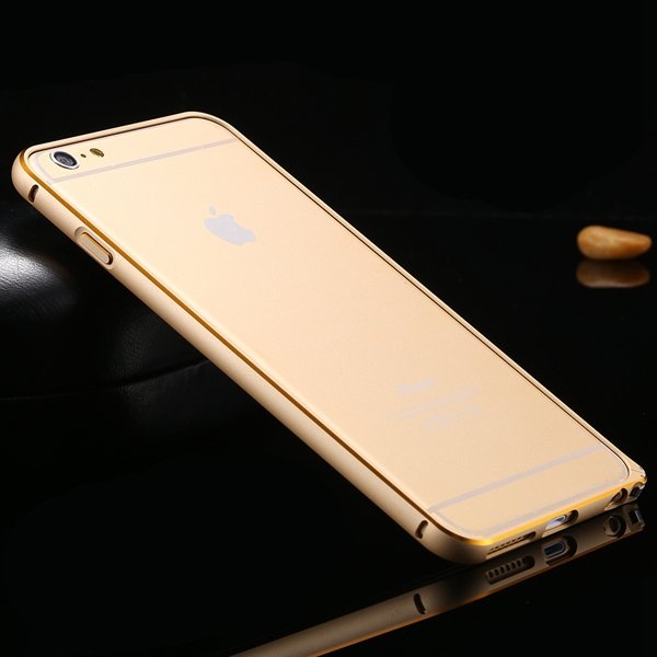 Shiny Gold Metal Frame Cell Phone Cover For Iphone 6 Plus 5.5Inch 32214039005-5-gold