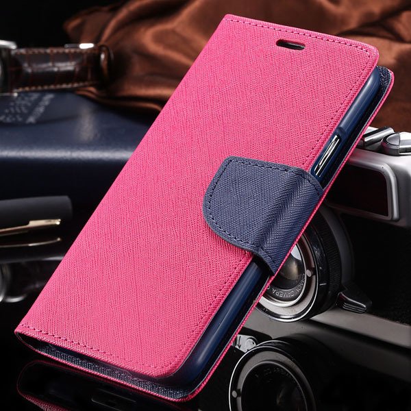 Pu Flip Leather Case For Samsung Galaxy S4 Siv I9500 Wallet Book S 1778782510-11-hot pink