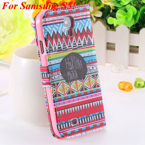 Colorful Mat Pattern Wallet Case For Samsung Galaxy S4 I9500 S5 I9 1925779940-11-S5 small culture