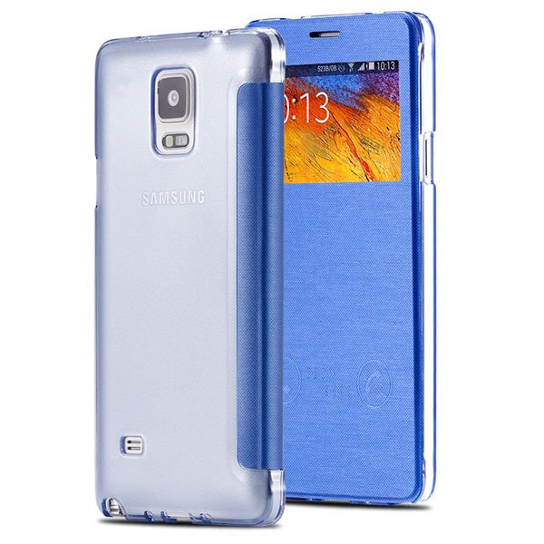 For Note 4 Smart Window Display View Case For Samsung Galaxy Note 32236551279-5-sky blue