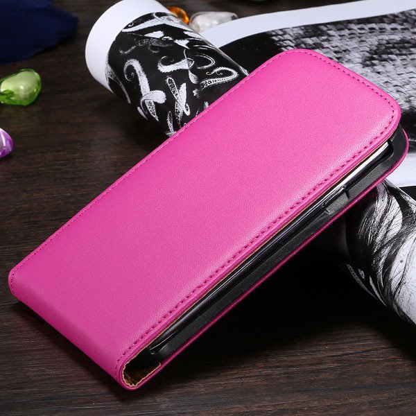S3 Flip Case Genuine Leather Cover For Samsung Galaxy Siii S3 I930 1790508021-9-hot pink