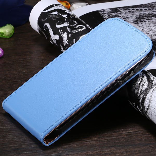 S3 Genuine Leather Case Flip Vertical Cover For Samsung Galaxy Sii 1790519925-5-light blue