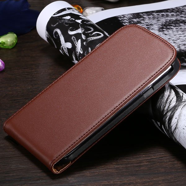 S3 Genuine Leather Case Flip Vertical Cover For Samsung Galaxy Sii 1790519925-7-brown