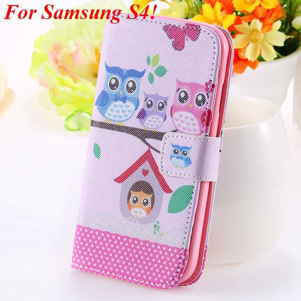 S5 S4 Case Flip Pu Leather Cover For Samsung Galaxy S5 I9600 S4 I9 1925680254-8-s4 owl on tree