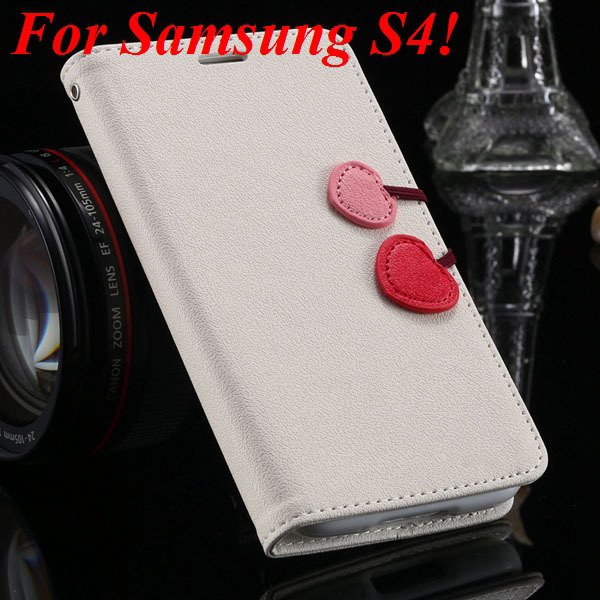 For Samsung S5 S4 S3 Luxury Pu Leather Case Full Protect Cover For 1879055763-5-white for S4