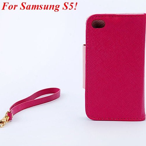 S3 S5 Wallet Case For Samsung Galaxy S3 Siii I9300 Pu Leather Cove 1848926226-7-hot pink for S5