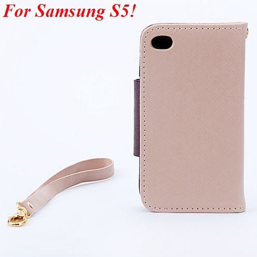 S3 S5 Wallet Case For Samsung Galaxy S3 Siii I9300 Pu Leather Cove 1848926226-11-khaki for S5