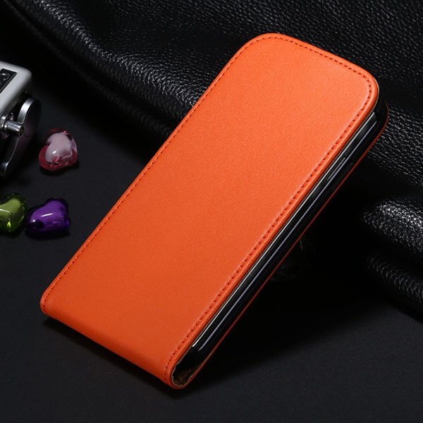 S4 Flip Genuine Leather Case Full Cover For Samsung Galaxy S4 Siv 1790450925-7-orange