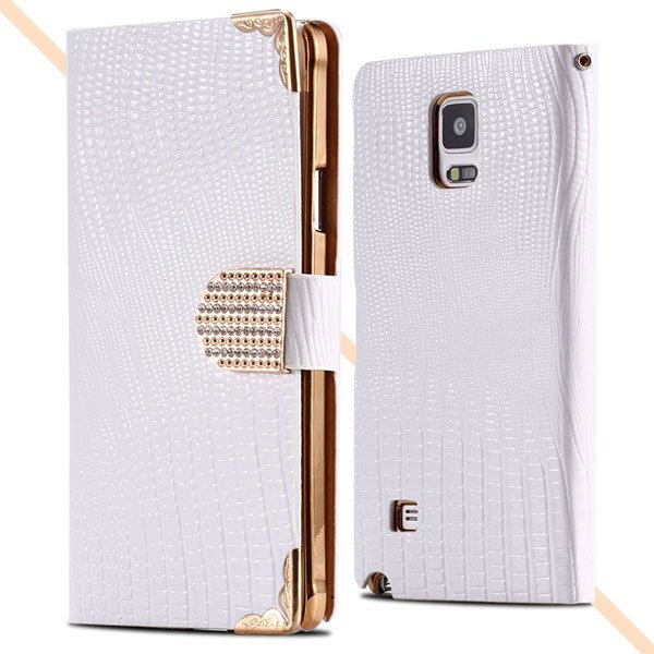 Luxury Bling Wallet Pu Leather Case For Samsung Galaxy Note 4 N910 32245985795-3-white