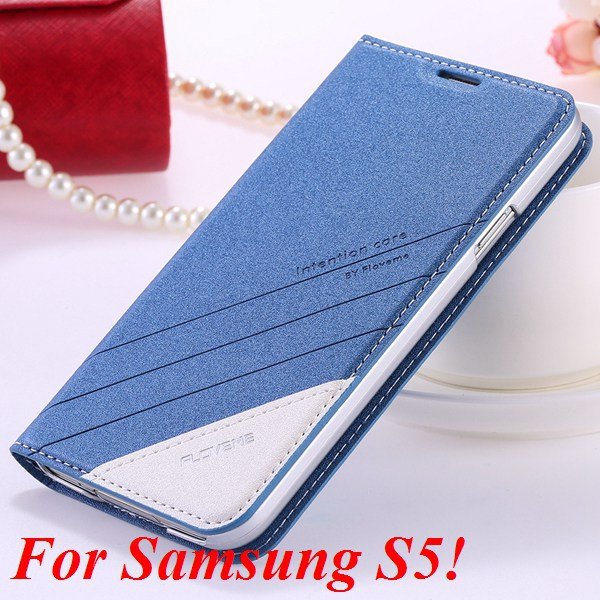 S5 S6 Original Brand Case Luxury Pu Leather Cover For Samsung Gala 32266601588-2-S5 blue