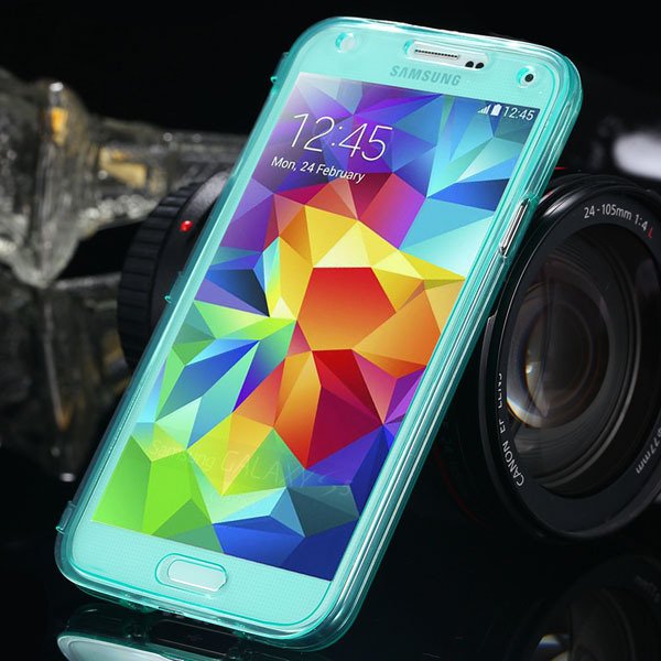 S5 Clear Case Flip Tpu Cover For Samsung Galaxy S5 Sv I9600 Deluxe 1869499191-2-green