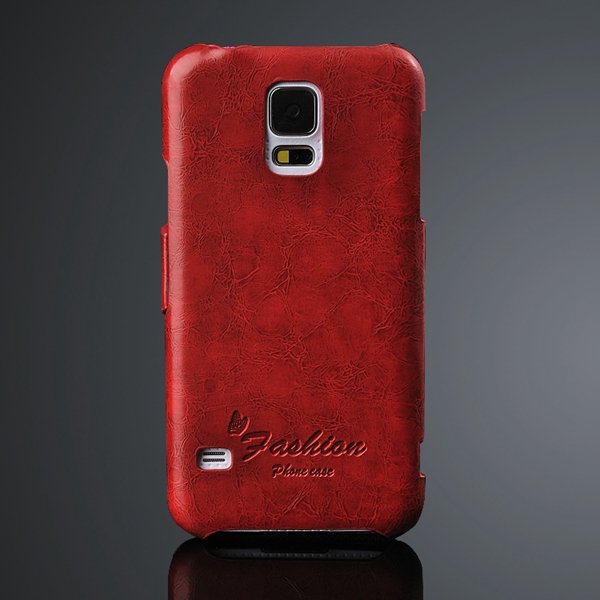 Newest Grease Glazed Pu Leather Wallet Cover For Samsung Galaxy S5 2046059776-1-red