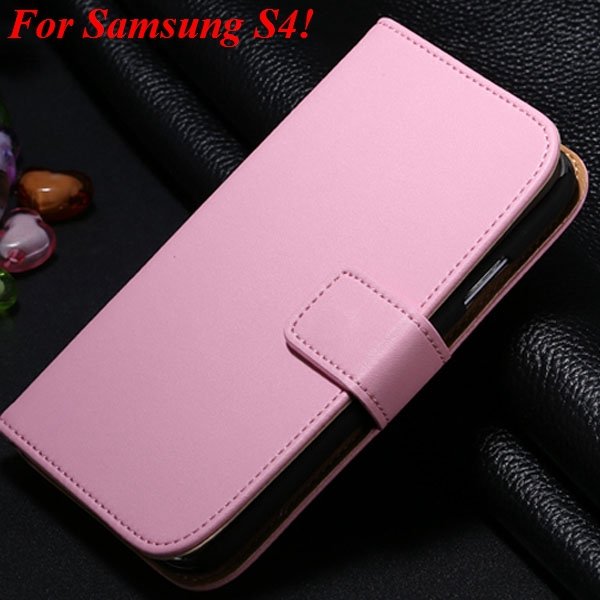 S3 S4 Genuine Leather Stand Case For Samsung Galaxy S3 Siii I9300 1335833839-13-pink for S4
