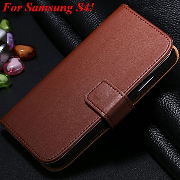 S3 S4 Genuine Leather Stand Case For Samsung Galaxy S3 Siii I9300 1335833839-14-brown for S4