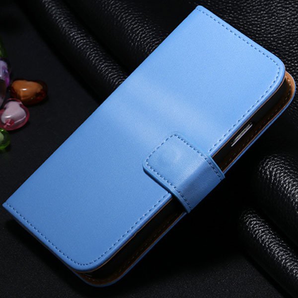 S4 Genuine Leather Case Flip Wallet Cover For Samsung Galaxy S4 Si 1772230456-7-blue